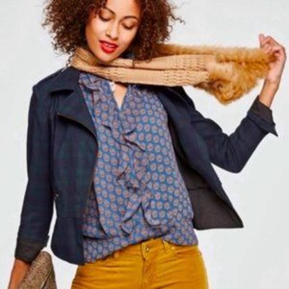 Cabi Kyoto Blossom Medallion Reign Ruffle Front Tank Top